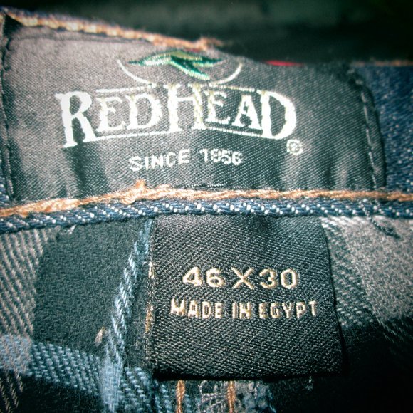 Mens Flannel Lined Red Head Jeans 46X30 - Picture 4 of 5